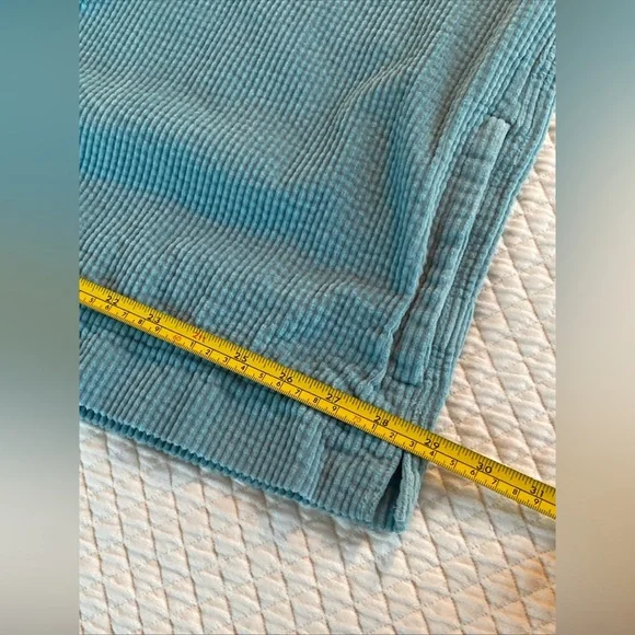 Vtg LL Bean Shirt Jacket Womens Sz 3XTeal Blue Corduroy Wide Wale Shacket Button - Picture 5 of 14